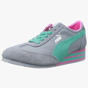 NIB Puma Ladies Caroline Stripe Wedge Tradewinds Sneakers, 6.5